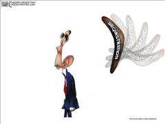 Obama Sequester Boomerang Cartoon