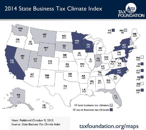 Tax Foundation State Tax Ranking