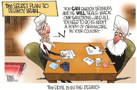 Nov 2013 Obamacare Iran Cartoon