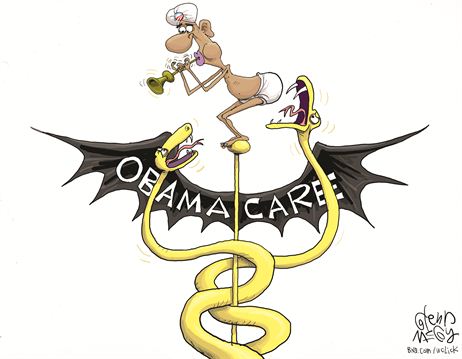 Obamacare Snakes Cartoon