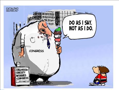 Cartoon Obese Government